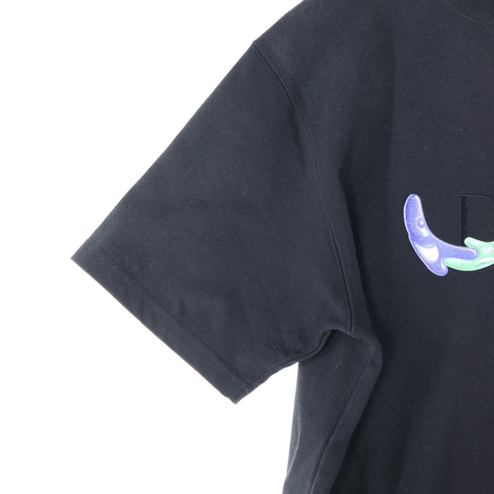 Christian Dior(クリスチャンディオール) 21SS ×Kenny Scharf Oversized Tee ケニーシャーフ ロゴ刺繍 オーバーサイズ クルーネック半袖Tシャツカットソー ブラック 193J685D0554
