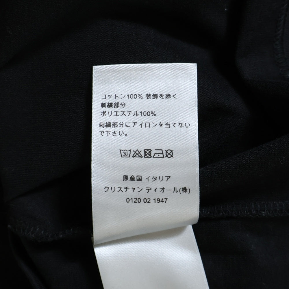 Christian Dior(クリスチャンディオール) 21AW ×PETER DOIG ピータードイグ ロゴ刺繍半袖Tシャツ カットソー ブラック 143J685C0677