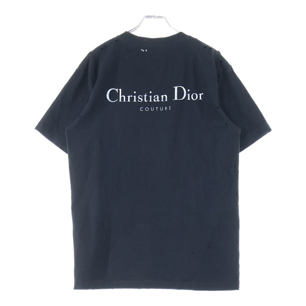 Christian Dior(クリスチャンディオール) 23AW ダメージ加工リラックスフィットTシャツ ブラック 343J636A0849