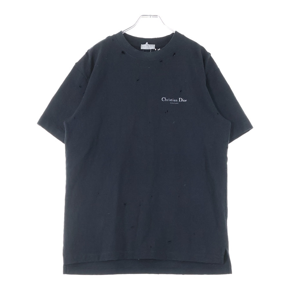 Christian Dior(クリスチャンディオール) 23AW ダメージ加工リラックスフィットTシャツ ブラック 343J636A0849