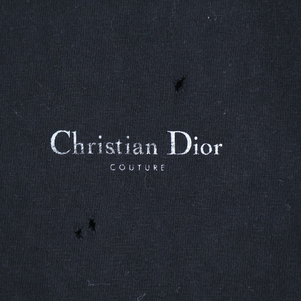 Christian Dior(クリスチャンディオール) 23AW ダメージ加工リラックスフィットTシャツ ブラック 343J636A0849