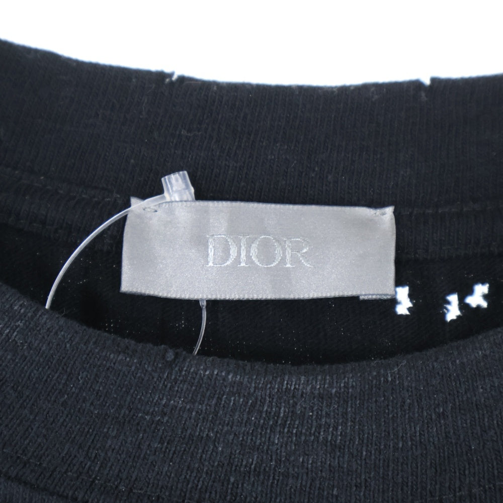 Christian Dior(クリスチャンディオール) 23AW ダメージ加工リラックスフィットTシャツ ブラック 343J636A0849
