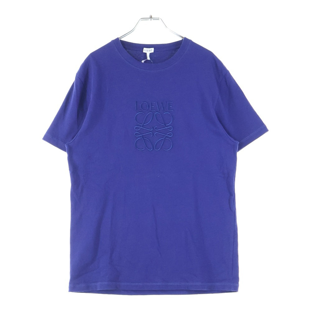 LOEWE(ロエベ) REGULAR FIT T-SHIRT フロント アナグラムロゴ刺繍 半袖Tシャツ カットソー パープル H526Y22XB8