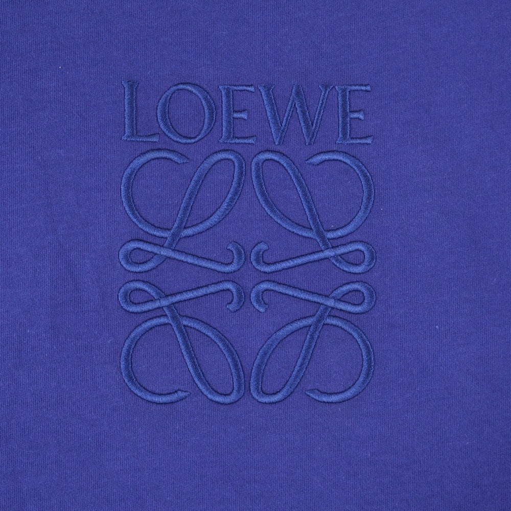 LOEWE(ロエベ) REGULAR FIT T-SHIRT フロント アナグラムロゴ刺繍 半袖Tシャツ カットソー パープル H526Y22XB8