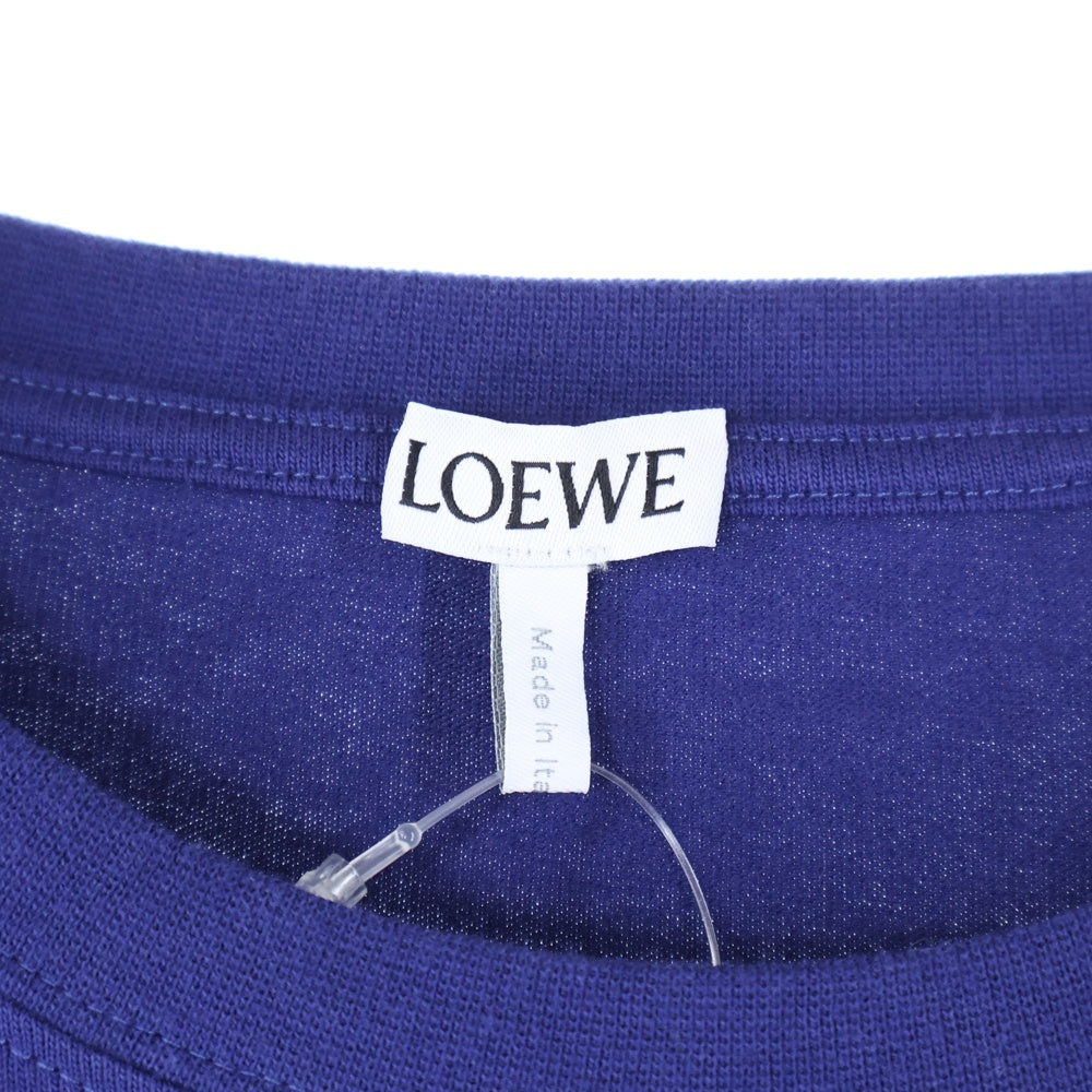 LOEWE(ロエベ) REGULAR FIT T-SHIRT フロント アナグラムロゴ刺繍 半袖Tシャツ カットソー パープル H526Y22XB8