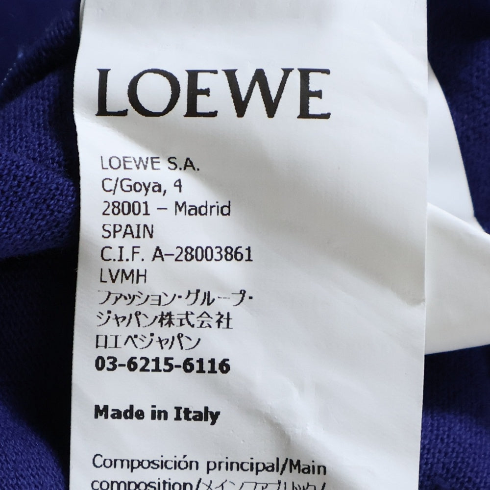LOEWE(ロエベ) REGULAR FIT T-SHIRT フロント アナグラムロゴ刺繍 半袖Tシャツ カットソー パープル H526Y22XB8