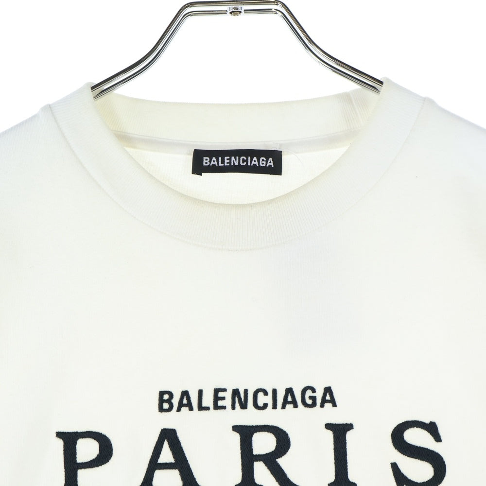 BALENCIAGA(バレンシアガ) 20SS PARIS刺繍ロゴ 半袖Tシャツ カットソー ホワイト 594579 TGV48