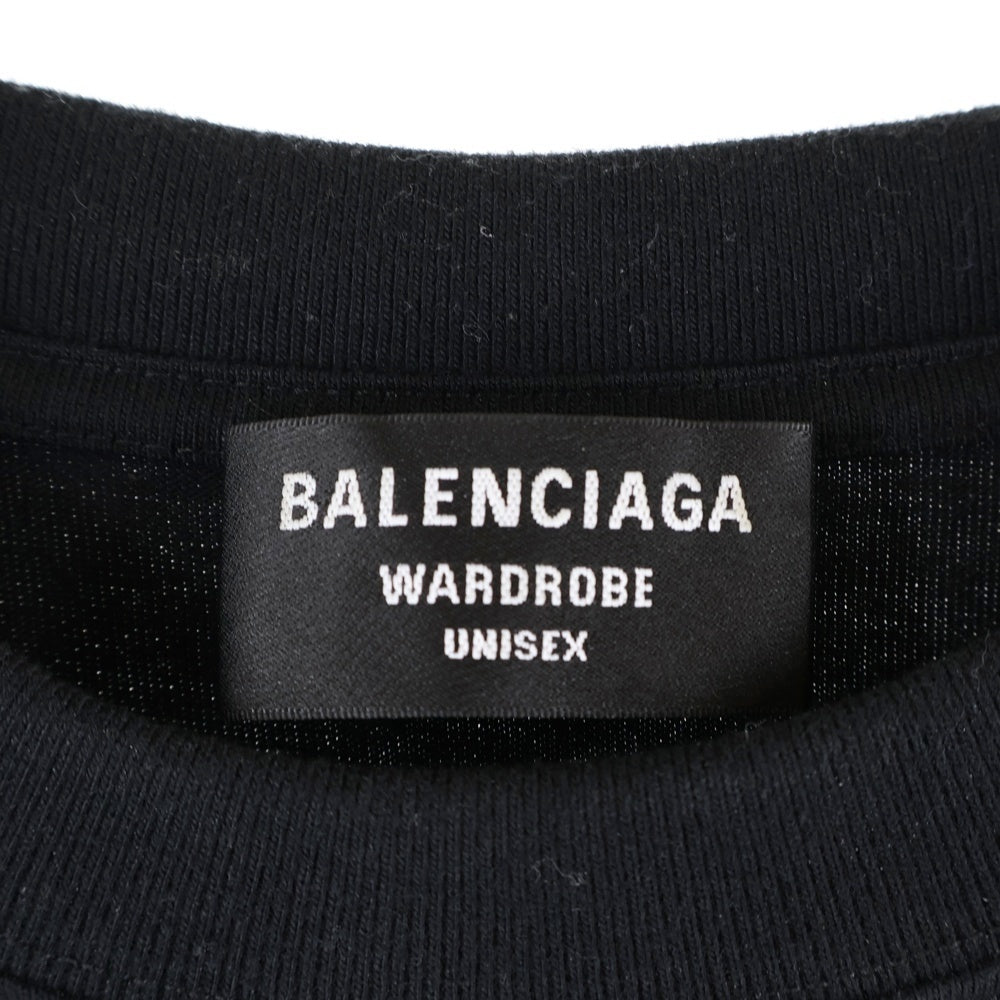 BALENCIAGA(バレンシアガ) Corporate Medium Fit Tee コーポレート ミディアムフィット 半袖Tシャツ カットソー ブラック 612966 TKV86