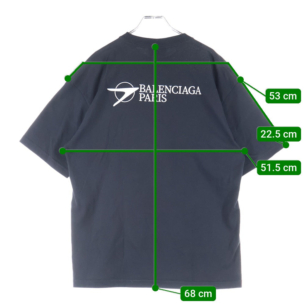 BALENCIAGA(バレンシアガ) Corporate Medium Fit Tee コーポレート ミディアムフィット 半袖Tシャツ カットソー ブラック 612966 TKV86