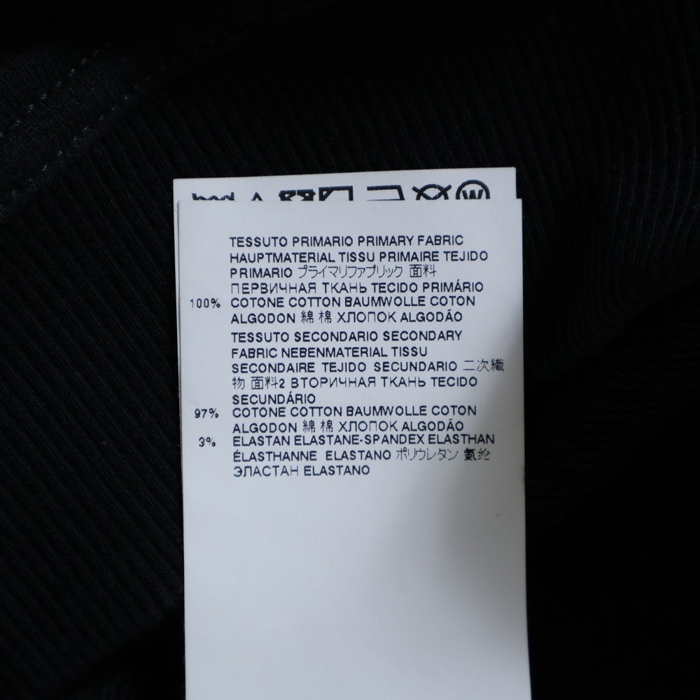 Maison Margiela 10(メゾン マルジェラ) 23AW Hoodie ロゴ刺繍 プルオーバースウェットパーカー フーディー ブラック S50GU0167 S25503