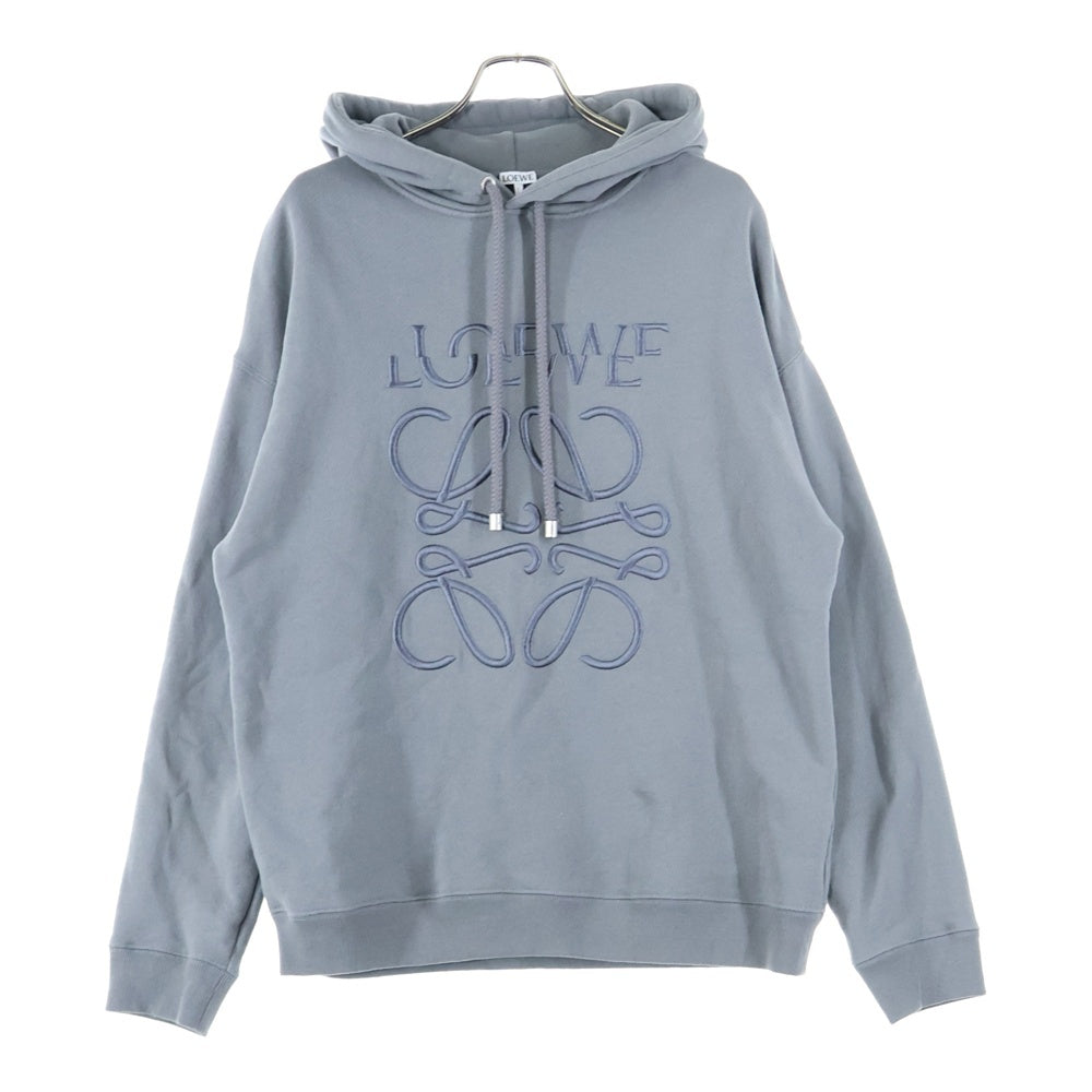 LOEWE(ロエベ) 24SS RELAXED FIT HOODIE アナグラム刺繍ロゴ スウェットプルオーバーパーカー グレー H526Y25X39