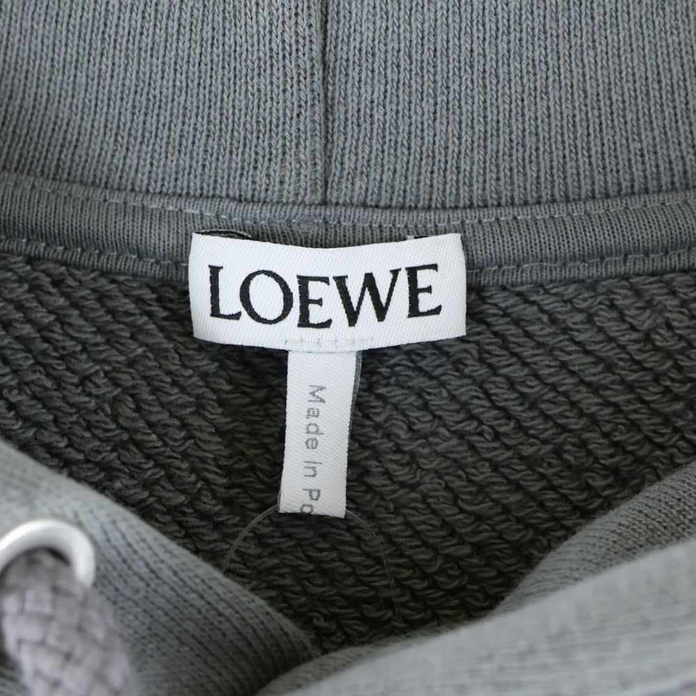 LOEWE(ロエベ) 24SS RELAXED FIT HOODIE アナグラム刺繍ロゴ スウェットプルオーバーパーカー グレー H526Y25X39