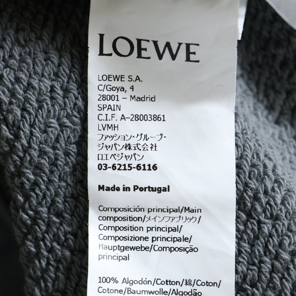 LOEWE(ロエベ) 24SS RELAXED FIT HOODIE アナグラム刺繍ロゴ スウェットプルオーバーパーカー グレー H526Y25X39