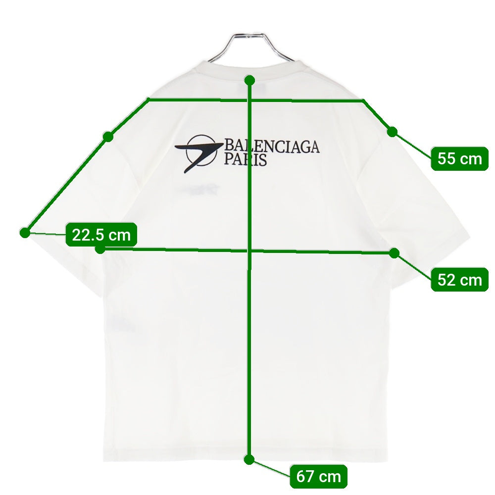 BALENCIAGA(バレンシアガ) Corporate Medium Fit Tee コーポレート ミディアムフィット 半袖Tシャツ カットソー ホワイト 612966 TKV86