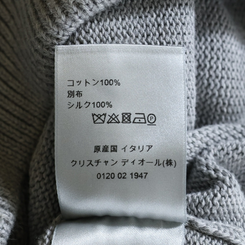 Christian Dior(クリスチャンディオール) オブリーク シルクサイドライン クルーネックニットセーター グレー 113M638AT187