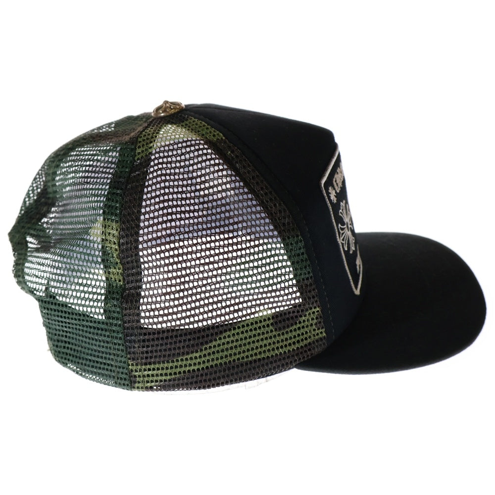CHROME HEARTS(クロムハーツ) TRUCKER CAP トラッカーキャップ クロスボール付メッシュキャップ カモフラージュ柄 ブラック/グリーン調
