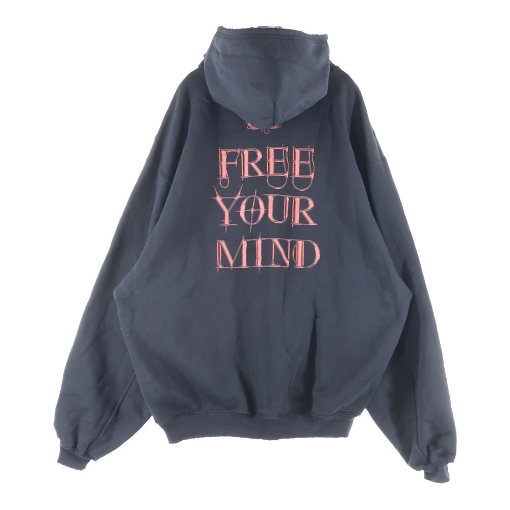 BALENCIAGA(バレンシアガ) 20AW ダメージ加工 ロゴ グラフィック スウェットプルオーバーパーカー 641679