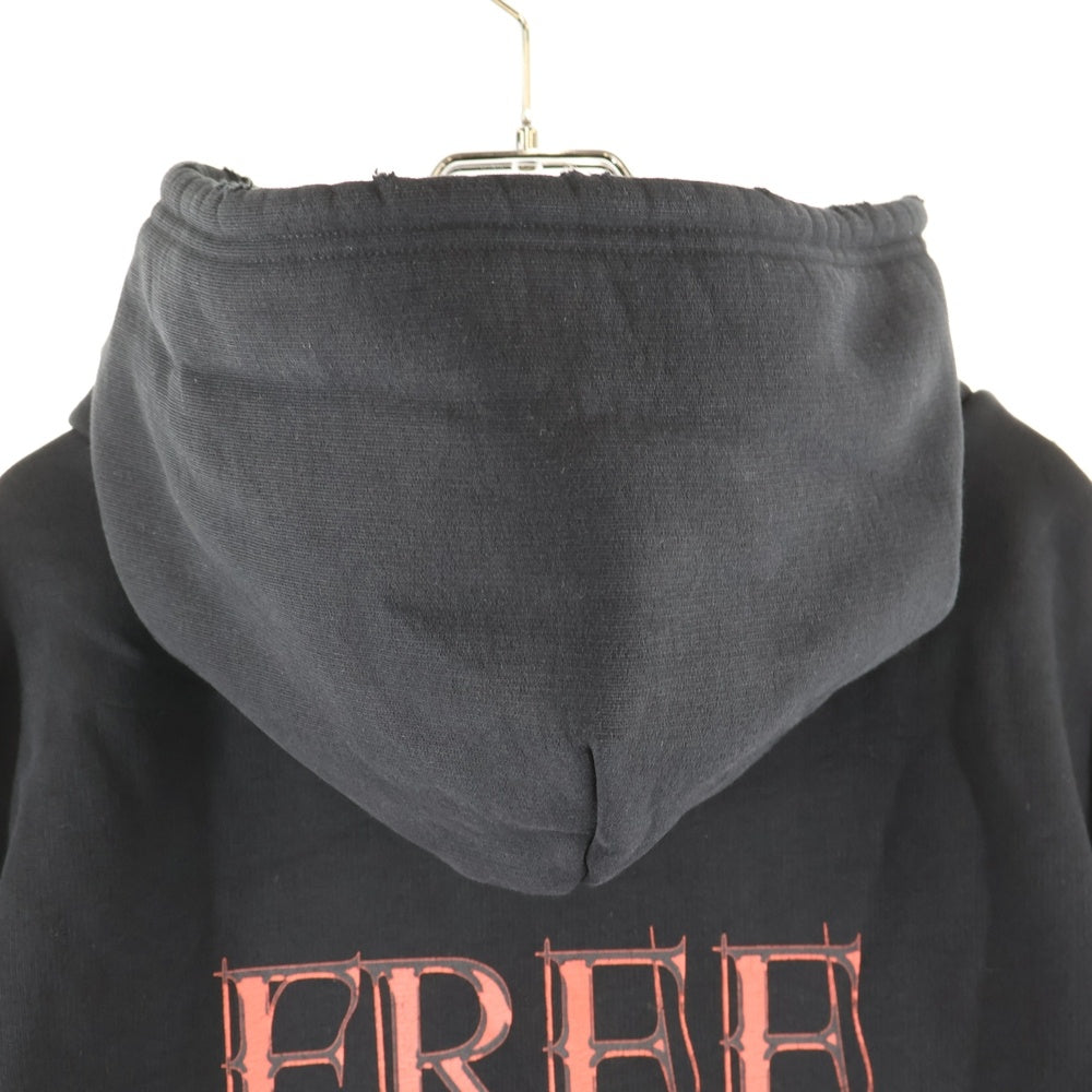 BALENCIAGA(バレンシアガ) 20AW ダメージ加工 ロゴ グラフィック スウェットプルオーバーパーカー 641679