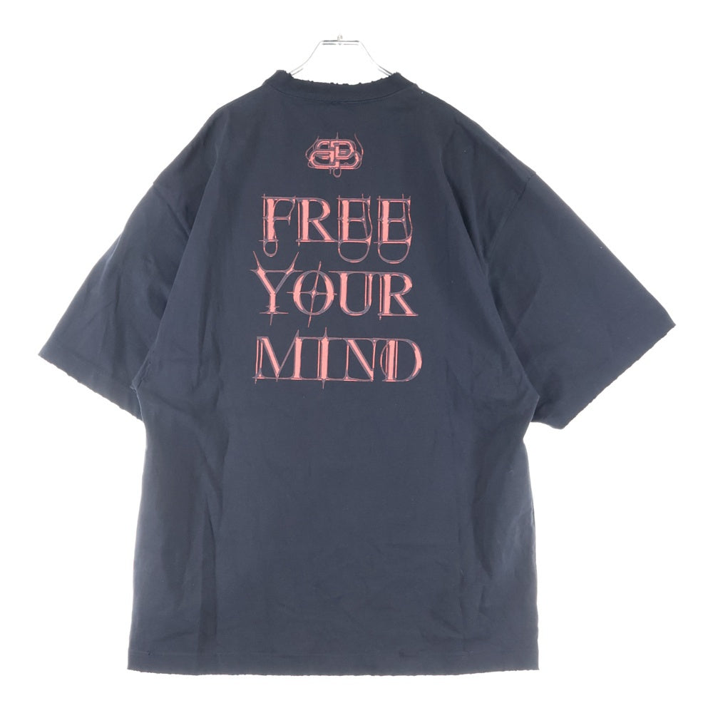 BALENCIAGA(バレンシアガ) GOTHIC OVERSIZE T SHIRT ゴシック オーバーサイズ Tシャツ カットソー ブラック 641614