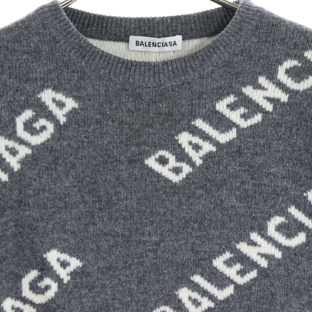BALENCIAGA ホワイトセーター ロゴ付き 楽天市場】BALENCIAGA バレンシアガ ロゴ 総柄 ニット セーター