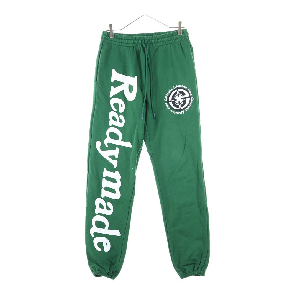 READY MADE(レディメイド) 22AW RM SWEAT PANTS/GREEN ロゴプリント コットンスウェットパンツ グリーン RE-CO-GR-00-00-212