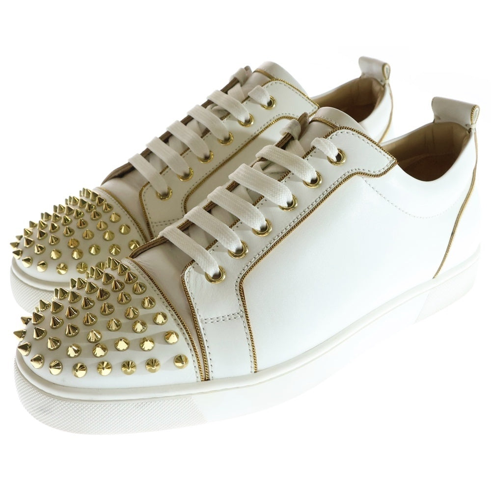 CHRISTIAN LOUBOUTIN(クリスチャンルブタン) スパイクスタッズ スタッズ切替 ローカットスニーカー ホワイト 43