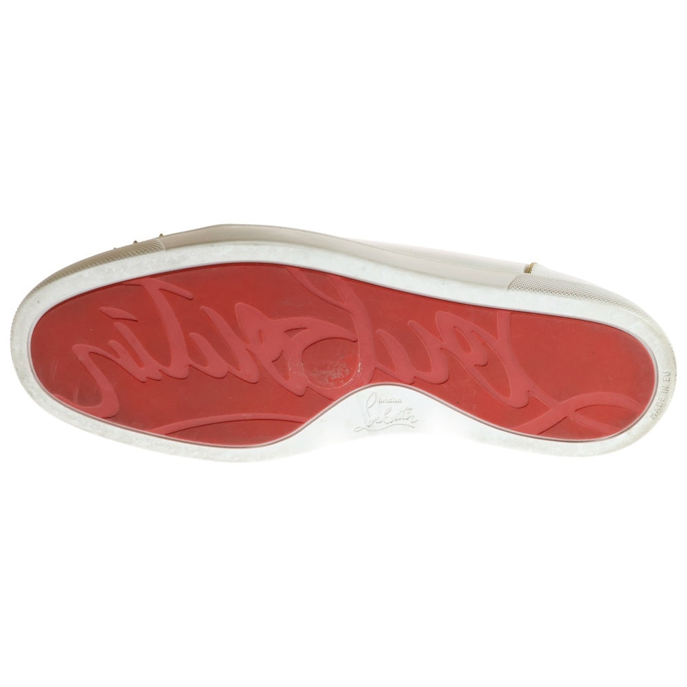CHRISTIAN LOUBOUTIN(クリスチャンルブタン) スパイクスタッズ スタッズ切替 ローカットスニーカー ホワイト 43