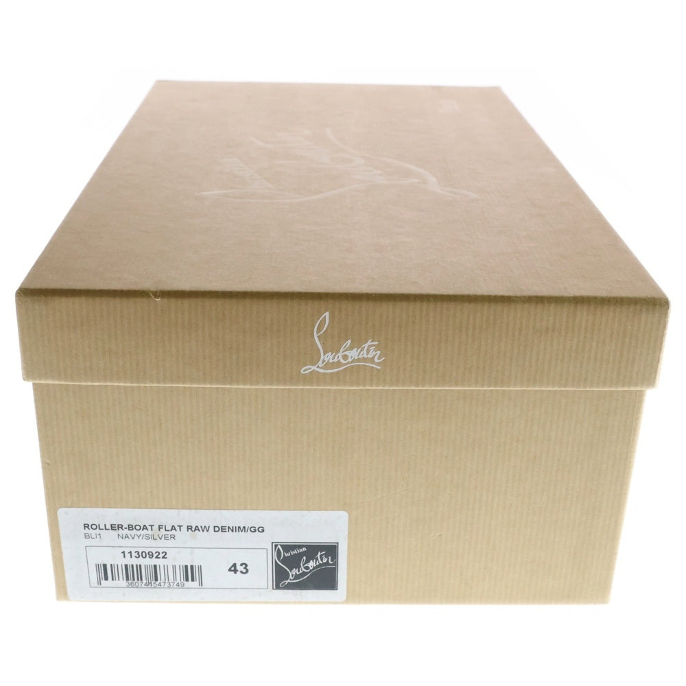 CHRISTIAN LOUBOUTIN(クリスチャンルブタン) ROLLER-BOAT FLAT ローラーボート フラット スパイクスタッズ ローカットスニーカー インディゴ
