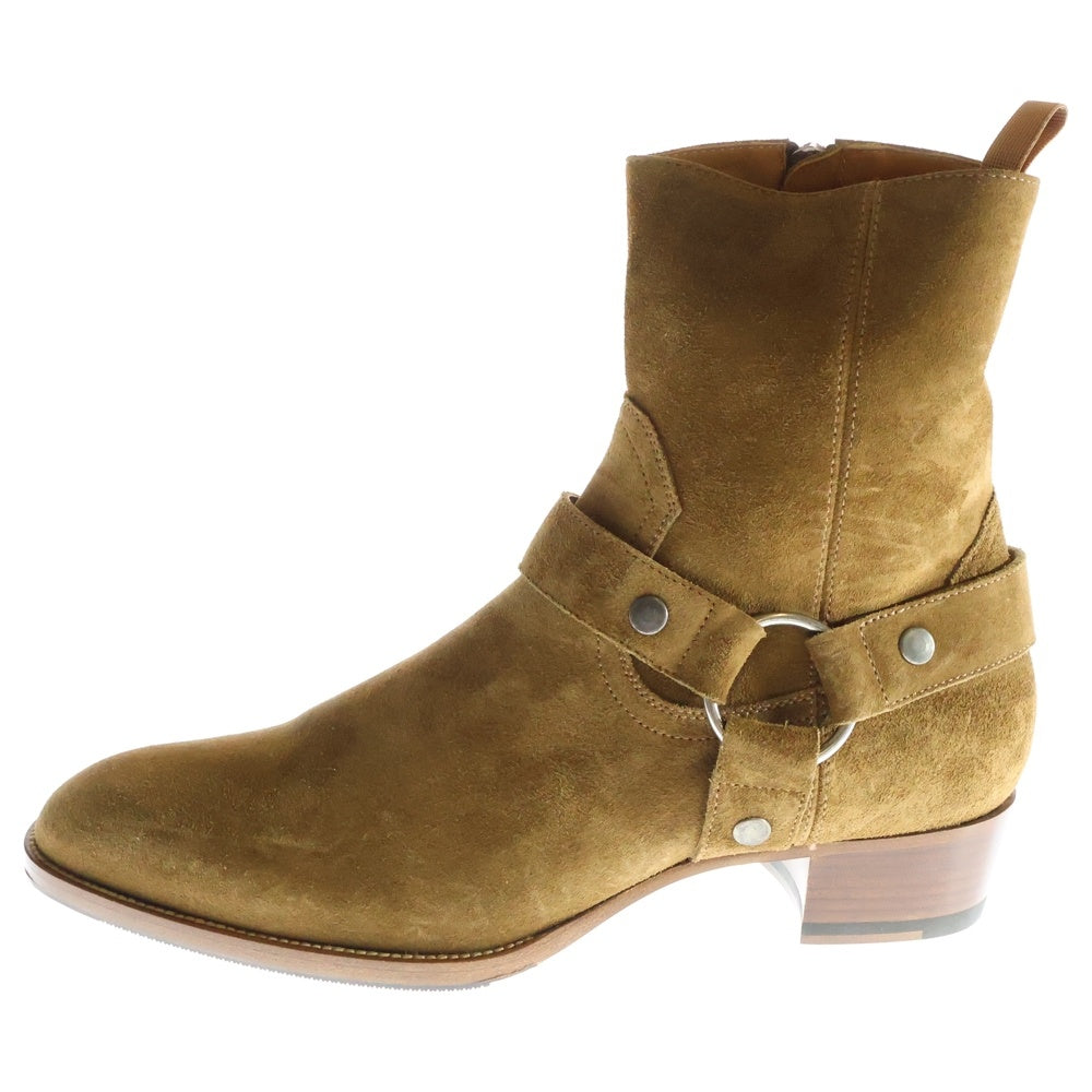 SAINT LAURENT PARIS(サンローランパリ) ワイアットハーネスリングブーツ スウェード ブラウン WA420090