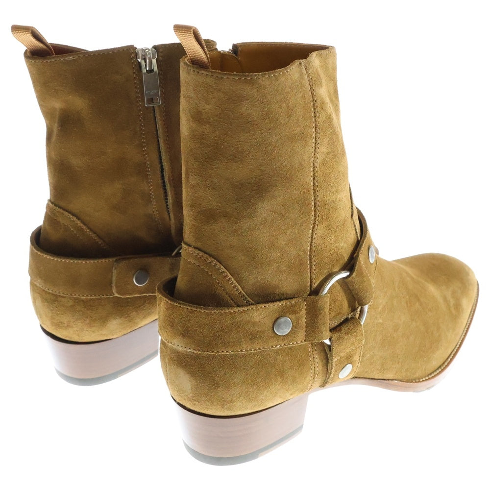 SAINT LAURENT PARIS(サンローランパリ) ワイアットハーネスリングブーツ スウェード ブラウン WA420090