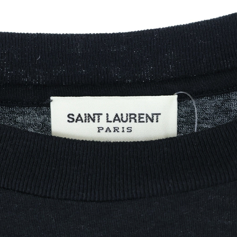 SAINT LAURENT PARIS(サンローランパリ) シグネチャープリントロゴ 半袖Tシャツ カットソー ブラック 480406 YB1GN