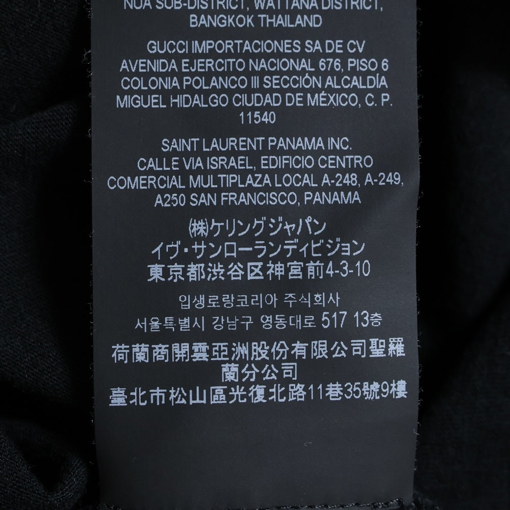 SAINT LAURENT PARIS(サンローランパリ) シグネチャープリントロゴ 半袖Tシャツ カットソー ブラック 480406 YB1GN