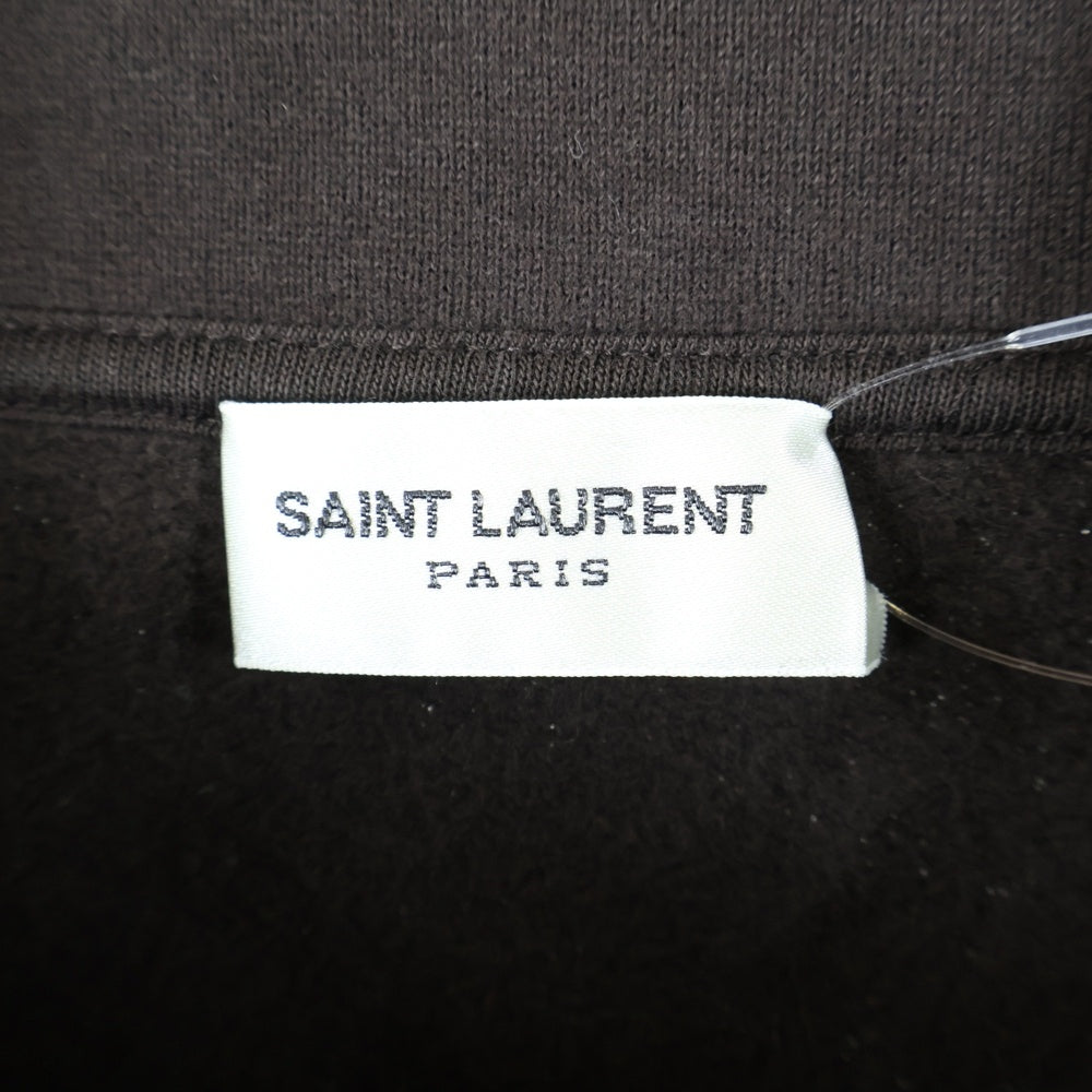 SAINT LAURENT PARIS(サンローランパリ) 23AW Shawl Neck Sweatshirt ショールネック スウェットトレーナー ブラウン 755059 Y36SW