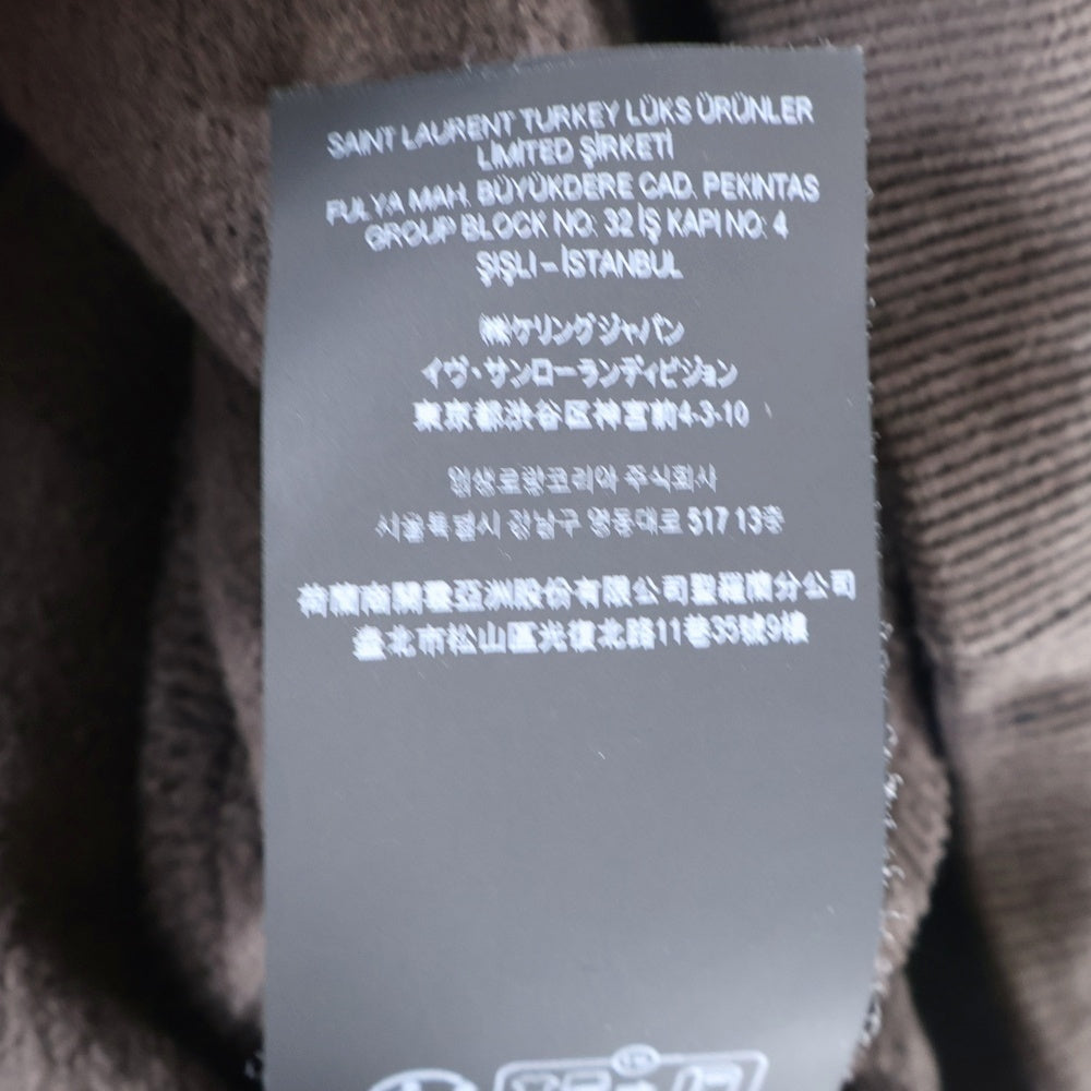 SAINT LAURENT PARIS(サンローランパリ) 23AW Shawl Neck Sweatshirt ショールネック スウェットトレーナー ブラウン 755059 Y36SW