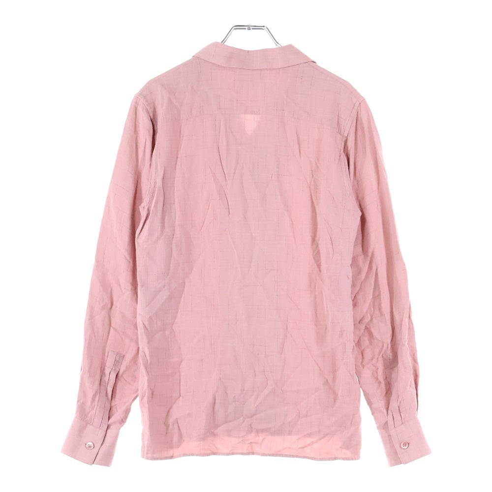 SAINT LAURENT PARIS(サンローランパリ) 14AW レーヨン長袖シャツ ピンク 356119 Y746F