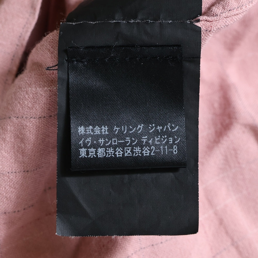 SAINT LAURENT PARIS(サンローランパリ) 14AW レーヨン長袖シャツ ピンク 356119 Y746F
