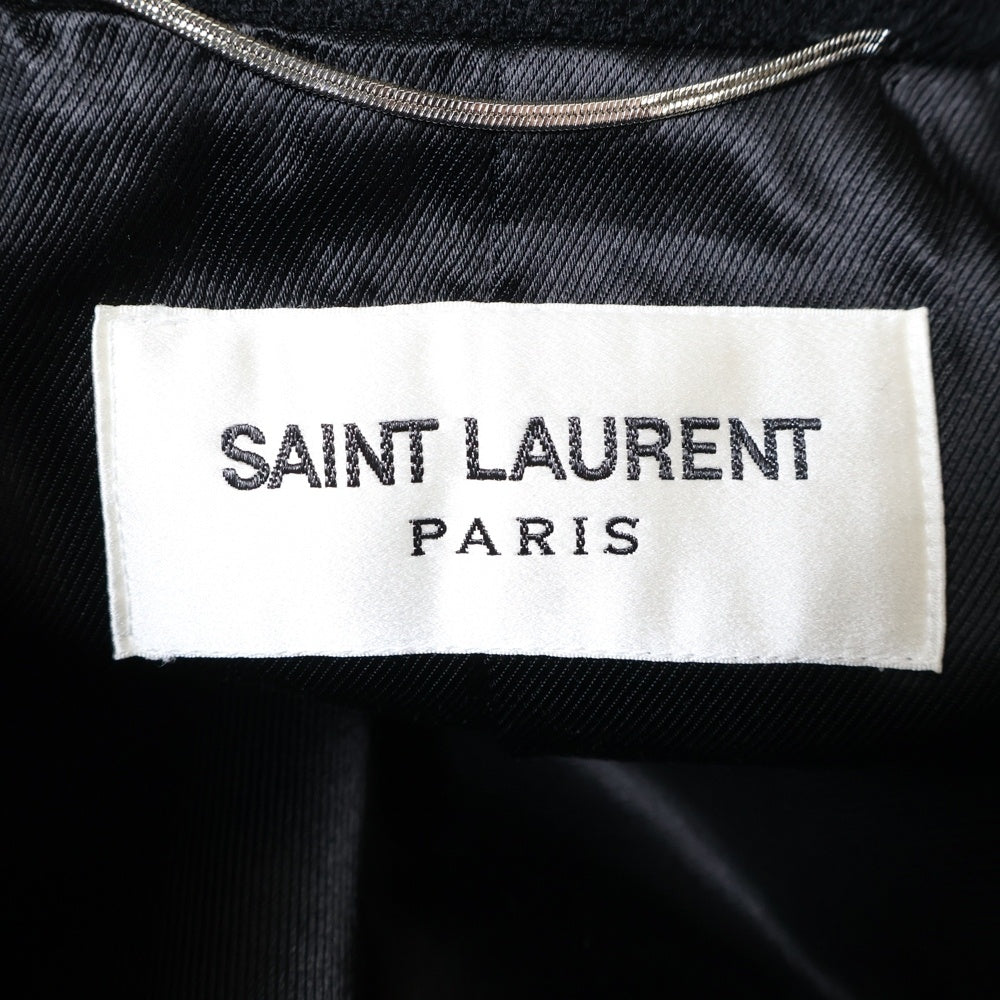 SAINT LAURENT PARIS(サンローランパリ) ダブルブレスト チェスタコート アウター ブラック 758054 Y177W