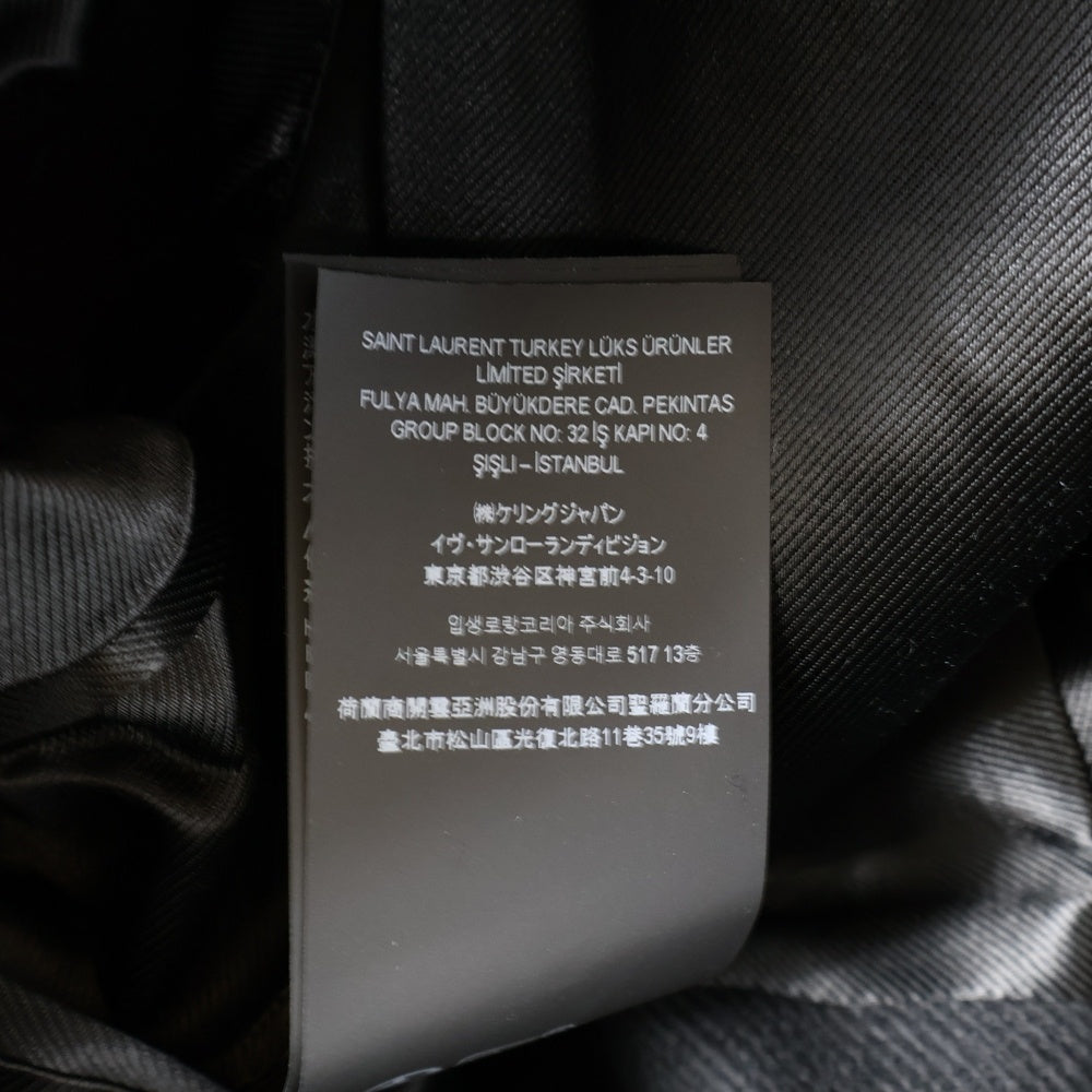 SAINT LAURENT PARIS(サンローランパリ) ダブルブレスト チェスタコート アウター ブラック 758054 Y177W