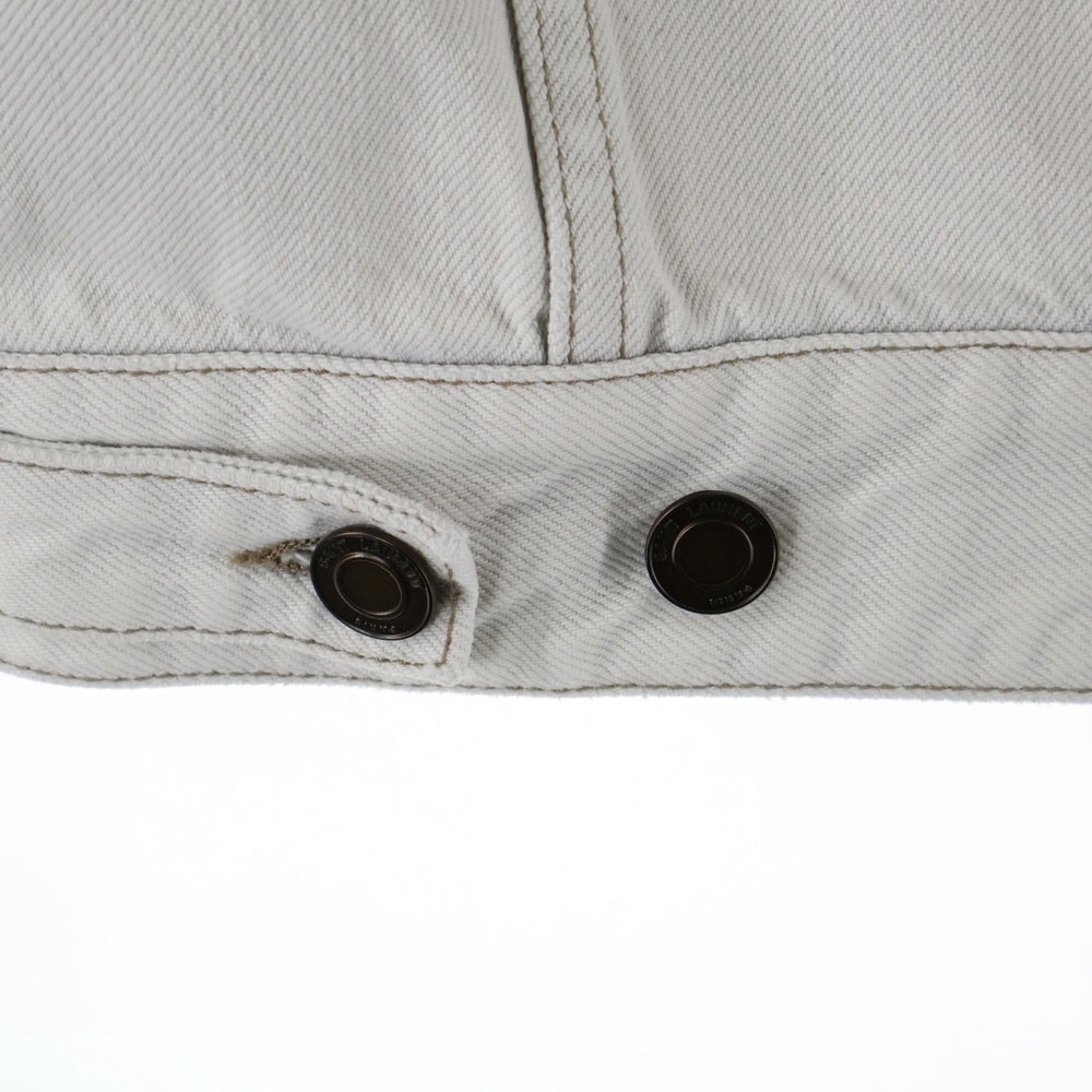 SAINT LAURENT PARIS(サンローランパリ) 21SS デニムトラッカージャケット ホワイト 597085 Y01KB