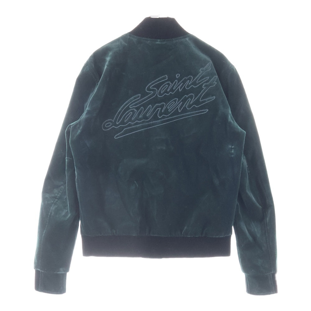 SAINT LAURENT PARIS(サンローランパリ) 22AW テディカレッジ ジャケット ダークグリーン 711490 Y615W