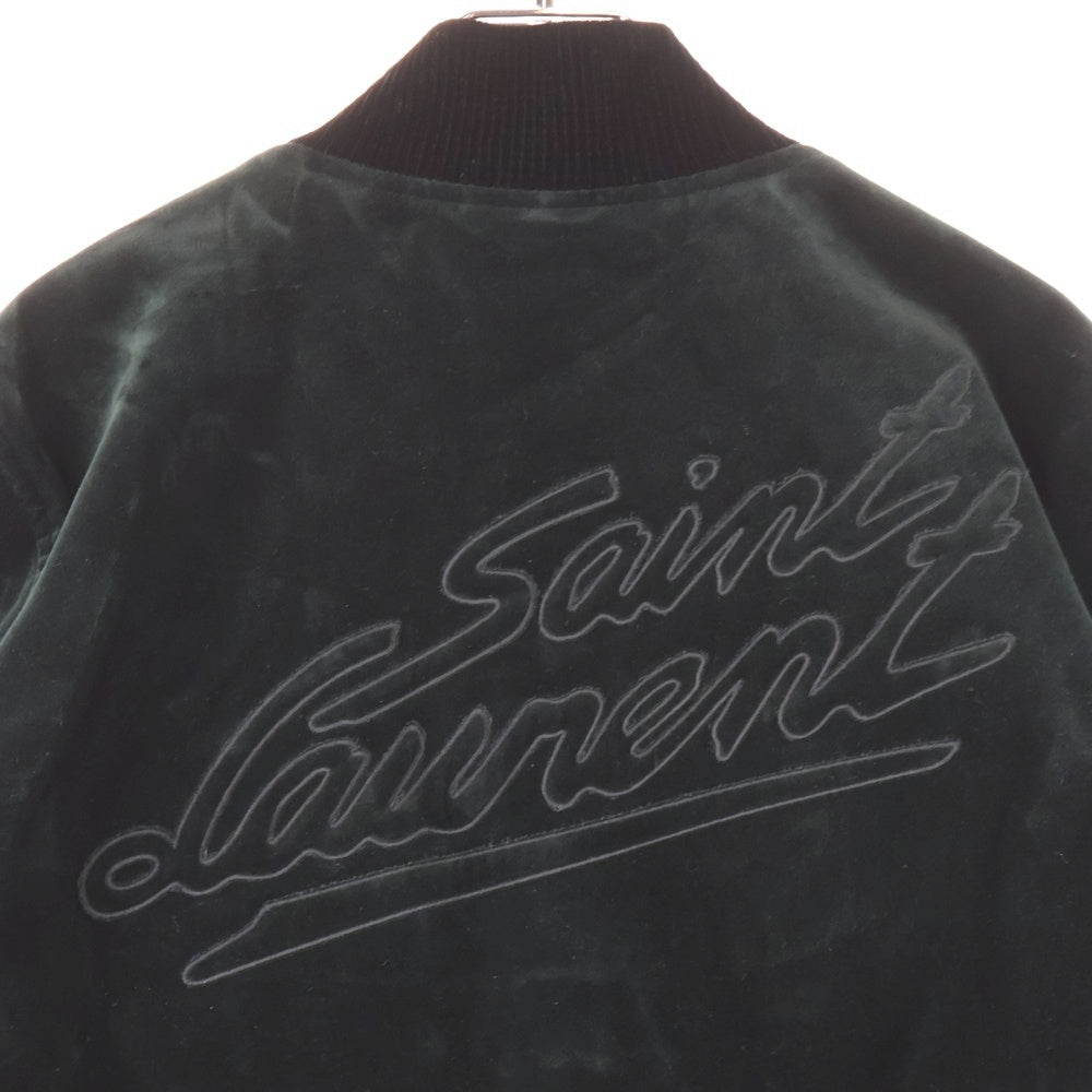 SAINT LAURENT PARIS(サンローランパリ) 22AW テディカレッジ ジャケット ダークグリーン 711490 Y615W
