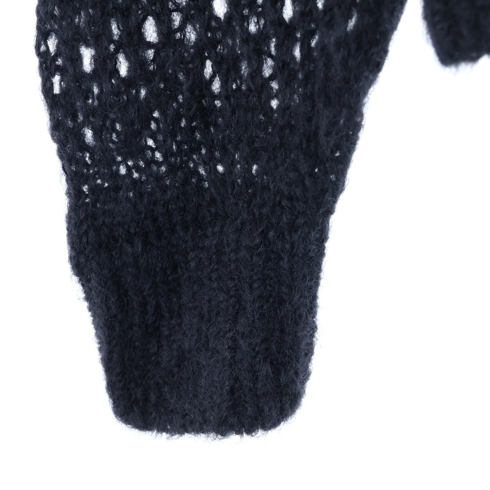 SAINT LAURENT PARIS(サンローランパリ) ラダーモヘア クルーネックニット ブラック 757039 Y76EZ