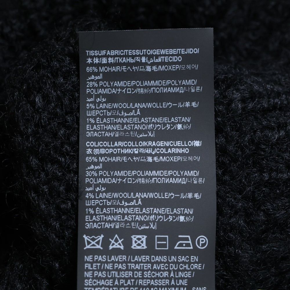 SAINT LAURENT PARIS(サンローランパリ) ラダーモヘア クルーネックニット ブラック 757039 Y76EZ