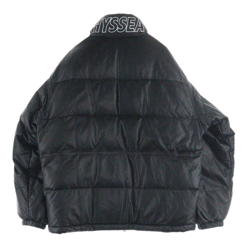 HYSTERIC GLAMOUR(ヒステリックグラマー) 22AW × WIND AND SEA Leather Down Jacket ウィンダンシー レザーダウンジャケット ブラック WDS-C-HYS-23-AP-Q1-02
