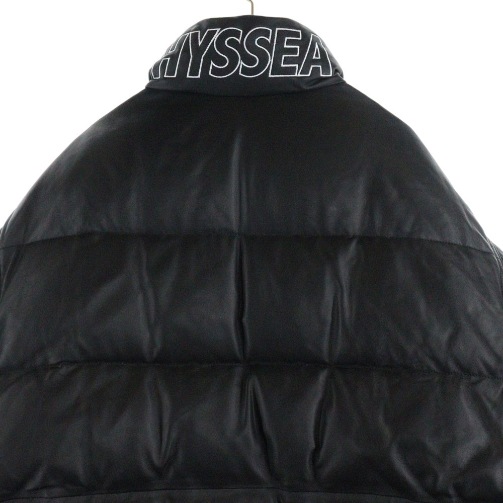 HYSTERIC GLAMOUR(ヒステリックグラマー) 22AW × WIND AND SEA Leather Down Jacket ウィンダンシー レザーダウンジャケット ブラック WDS-C-HYS-23-AP-Q1-02
