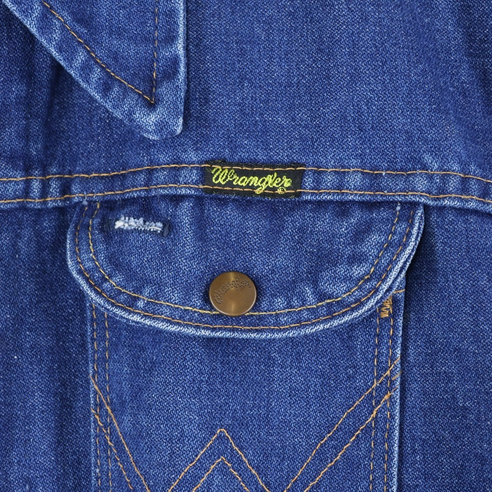 Wrangler(ラングラー) 80's VINTAGE ロングデニムジャケット カバーオール ジャケット 黒タグ インディゴ