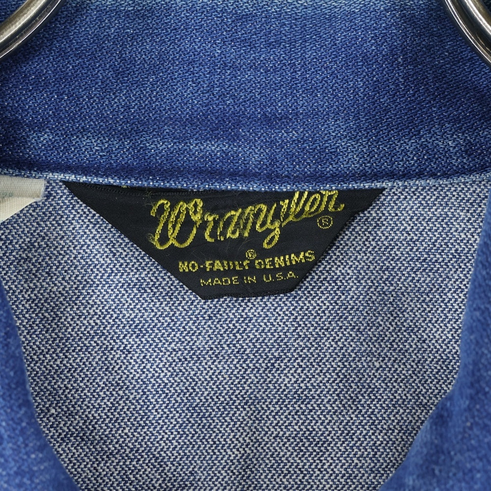 Wrangler(ラングラー) 80's VINTAGE ロングデニムジャケット カバーオール ジャケット 黒タグ インディゴ
