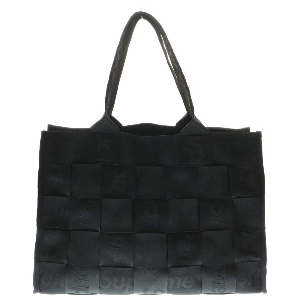 SUPREME(シュプリーム) 23SS Woven Large Tote ウーブンラージトートバッグ ハンドバッグ ブラック