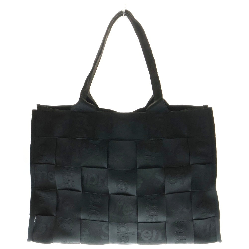 SUPREME(シュプリーム) 23SS Woven Large Tote ウーブンラージトートバッグ ハンドバッグ ブラック