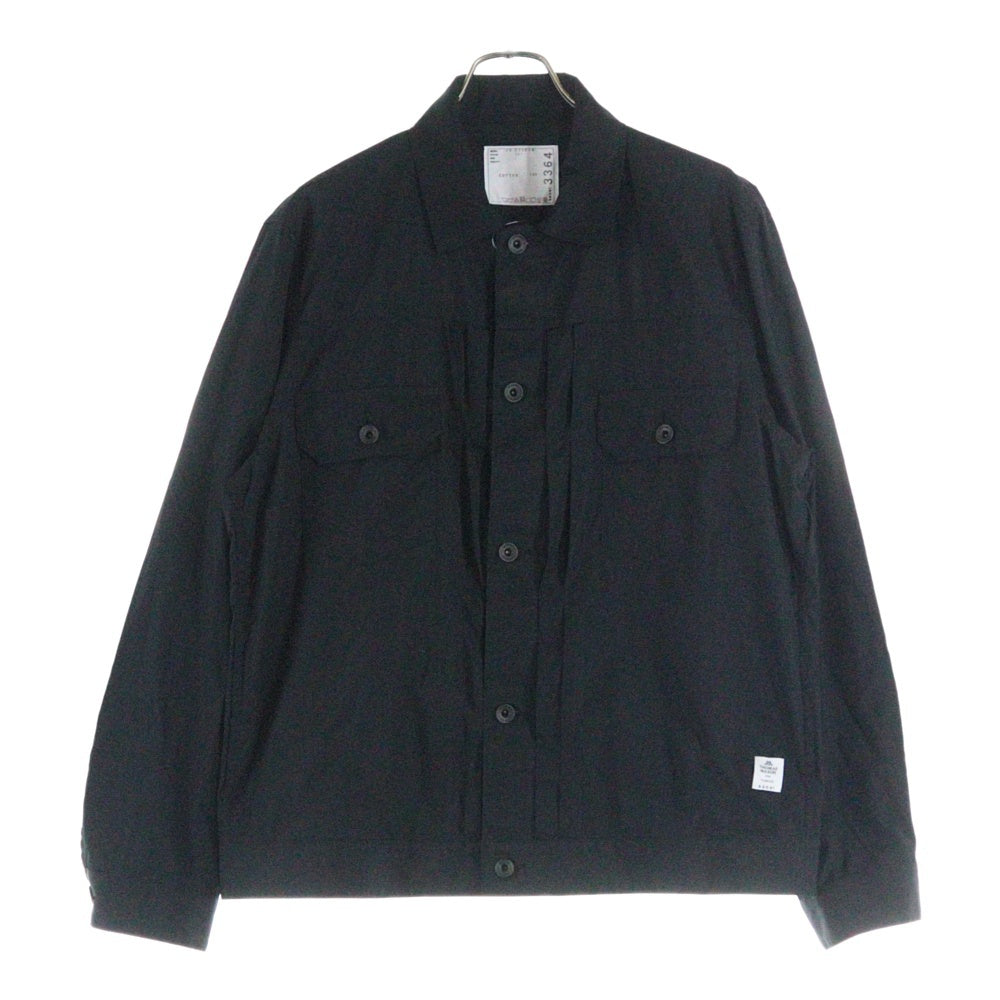 Sacai(サカイ) 24SS Thomas Mason Cotton Poplin トーマスメイソン ポプリン ジャケット ブラック 24-03364M